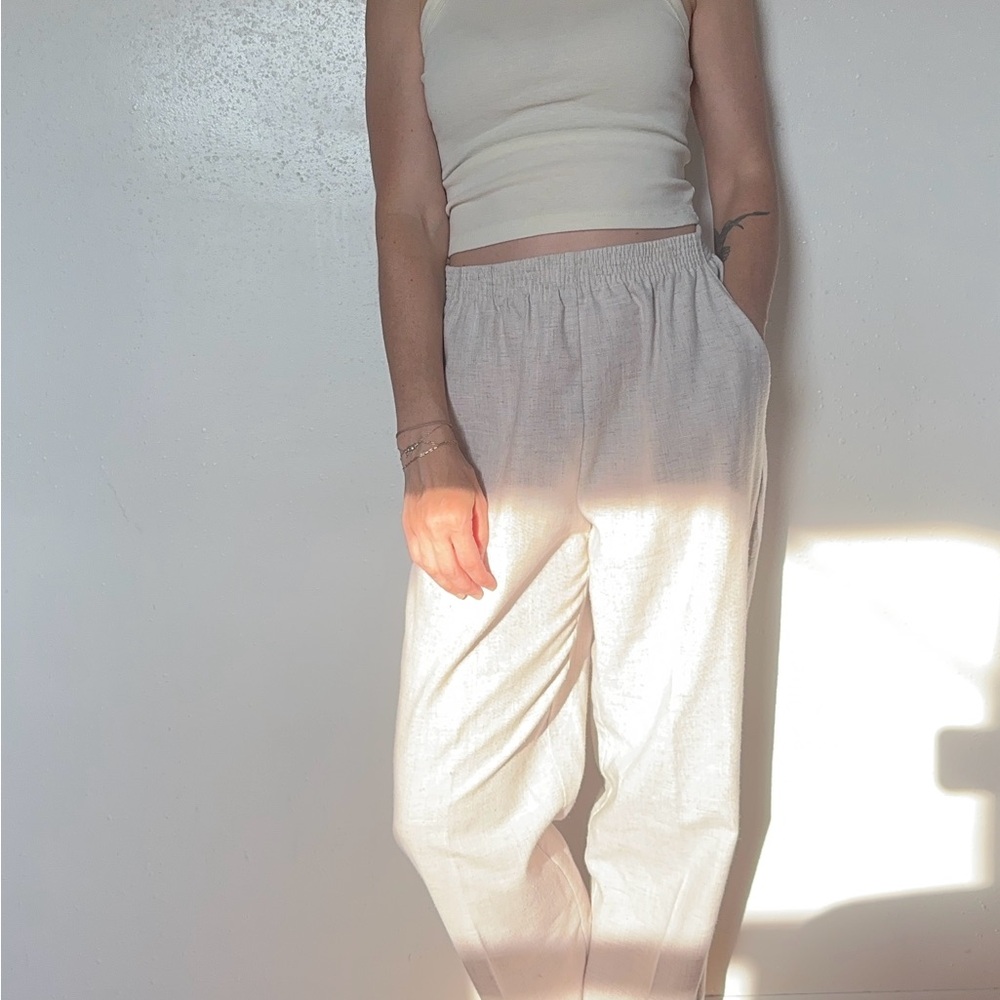 Briggs New York Cream Trousers Relaxed Fit